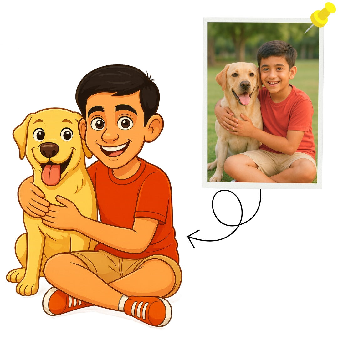 Piktoon Son’s Birthday Caricature Frame