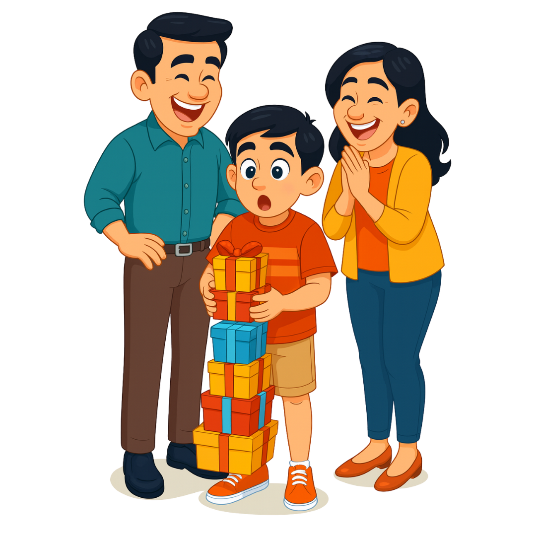 Piktoon Cute Caricature Gift for Son's Birthday