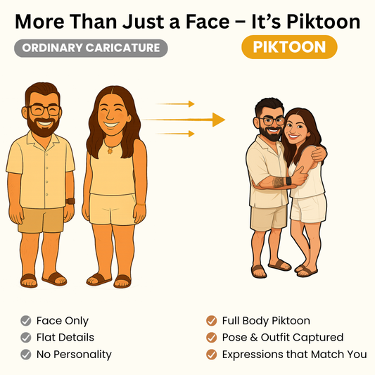 Piktoon Pose-to-Art Caricature – Your Moment, Our Magic