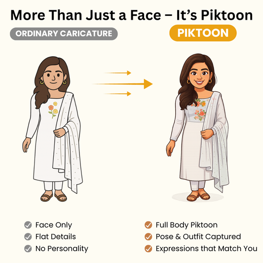 Piktoon Customized Caricature Standee Gift – Premium Personalized Artwork