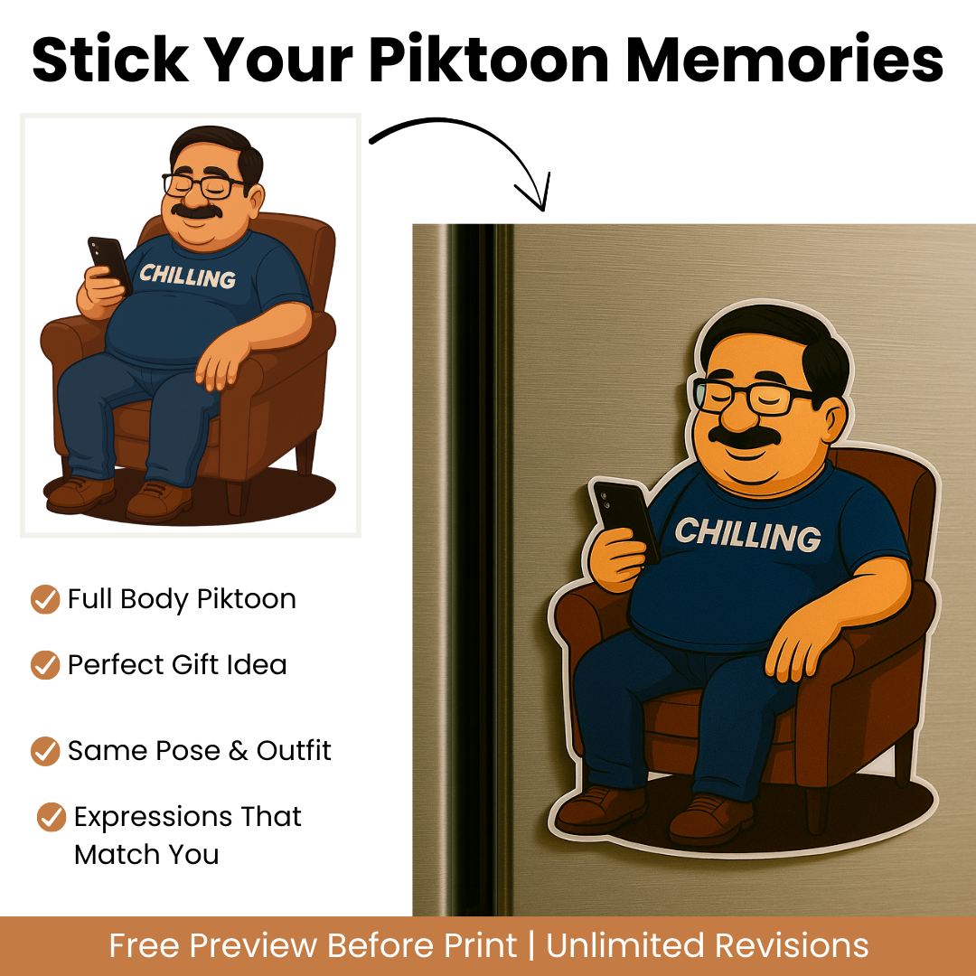 Piktoon Personalized Fridge Magnet – Memories that Stick