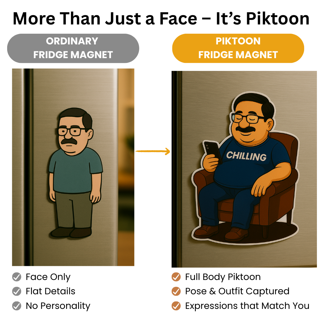 Piktoon Personalized Fridge Magnet – Memories that Stick