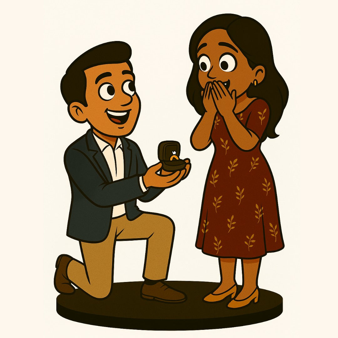 Piktoon Proposal Caricature Gift for Girlfriend