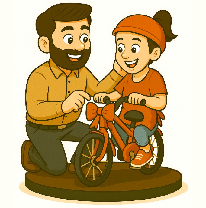 Piktoon Cute Caricature Birthday Gift for Daughter