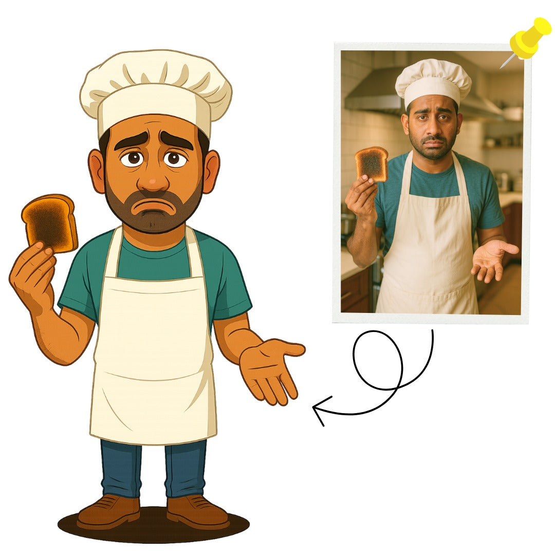 Piktoon Caricature Special Gift for Father – Funny Birthday Surprise
