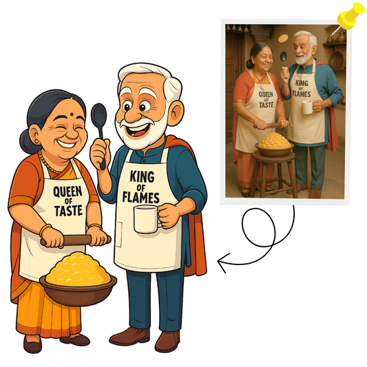 Piktoon Funny Caricature Gift for Parents – Light Moments, Warm Feelings