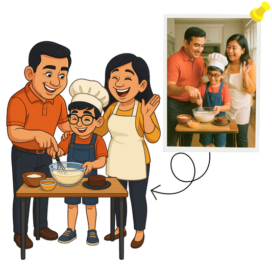 Piktoon Caricature Birthday Gift for Son: Baked with Love