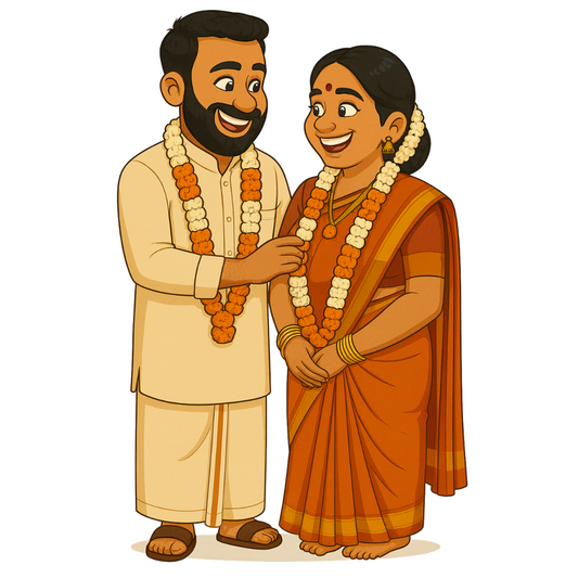 Piktoon Anniversary Caricature for Parents – Celebrate Years of Togetherness