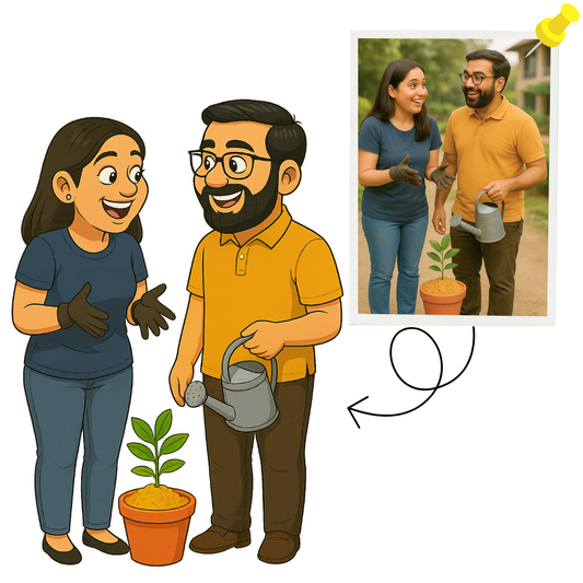 Piktoon Couple Caricature for Parents