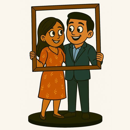 Piktoon Frame Love Caricature Gift for Girlfriend