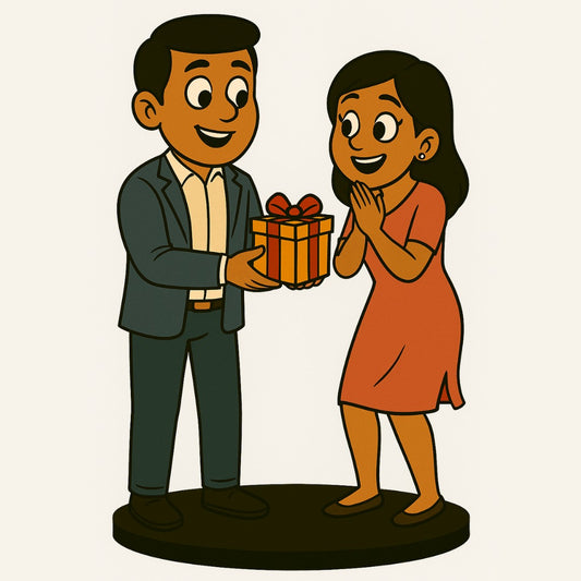 Piktoon Gift Box Caricature Gift for Girlfriend – Wrapped With Love, Opened With Joy