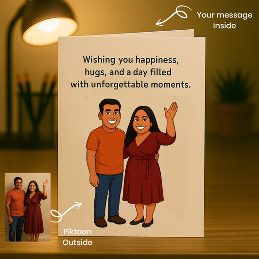 Piktoon Custom Greeting Card – Say It with a Smile